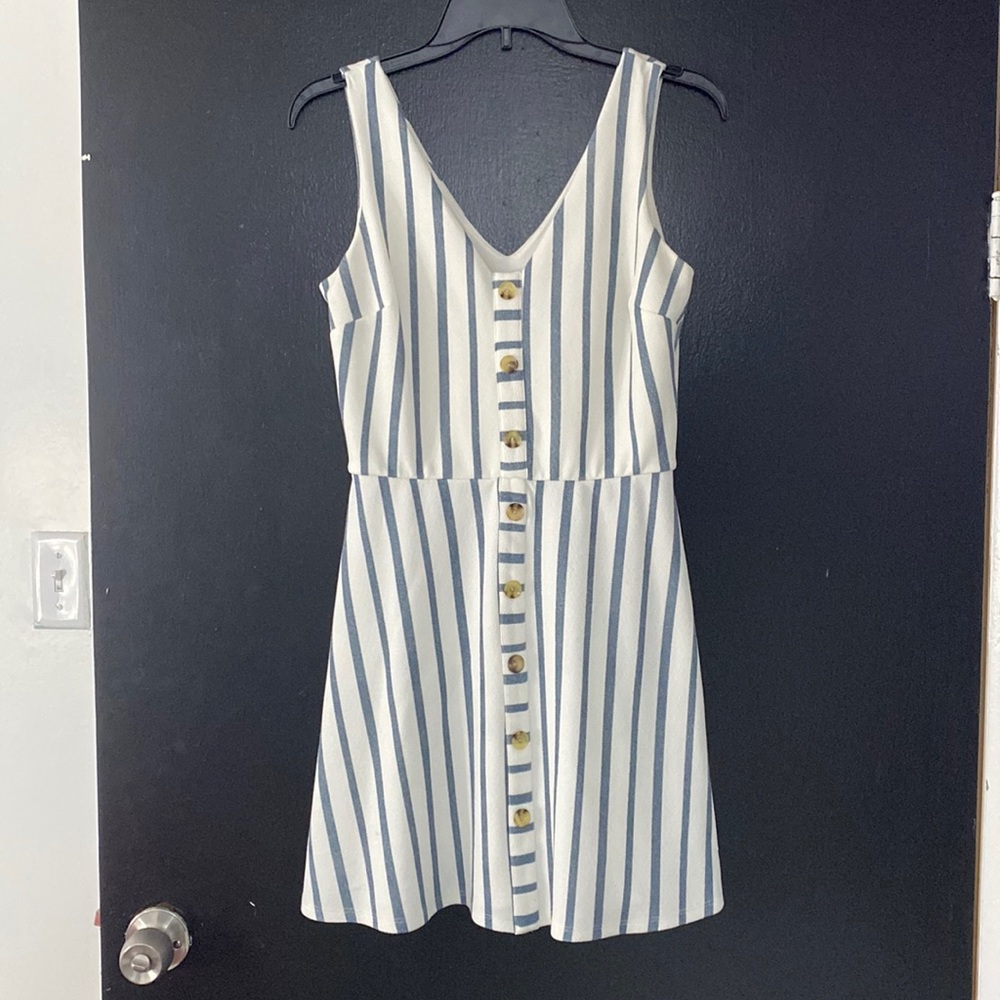 White striped sundress